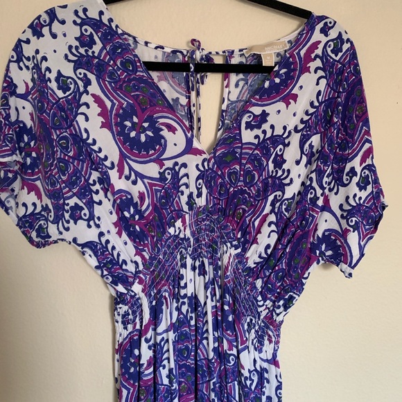 Michael Michael Kors Purple Paisley Kimono Maxi - Picture 4 of 8